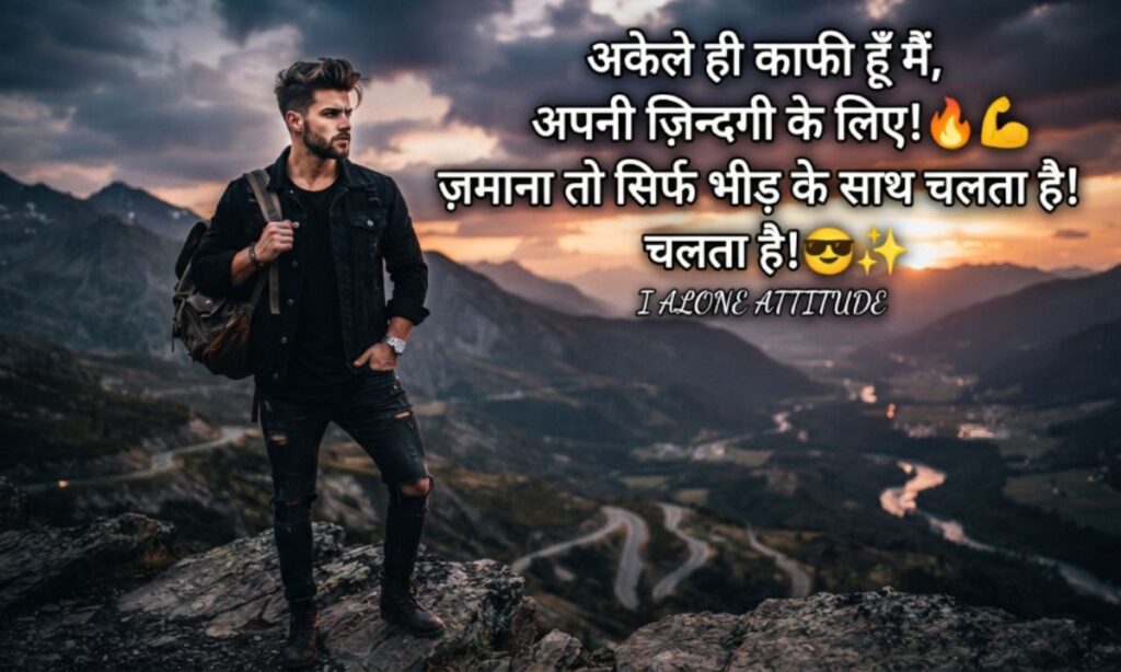 I alone attitude shayari