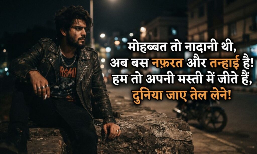 I hate love attitude shayari in Hindi