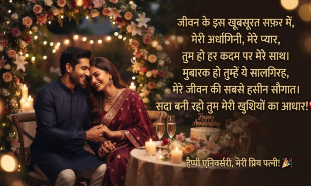 Love Anniversary Shayari in Hindi for Wife