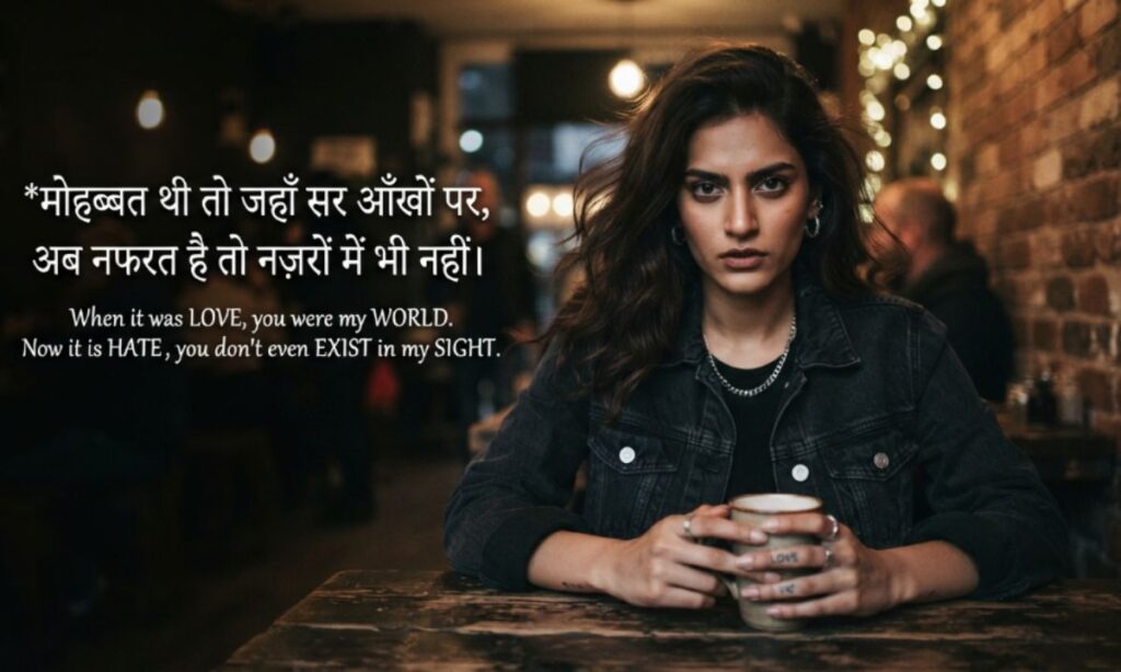 Love-hate Attitude shayari