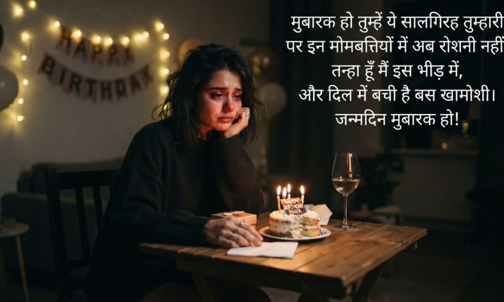 Sad happy birthday shayari