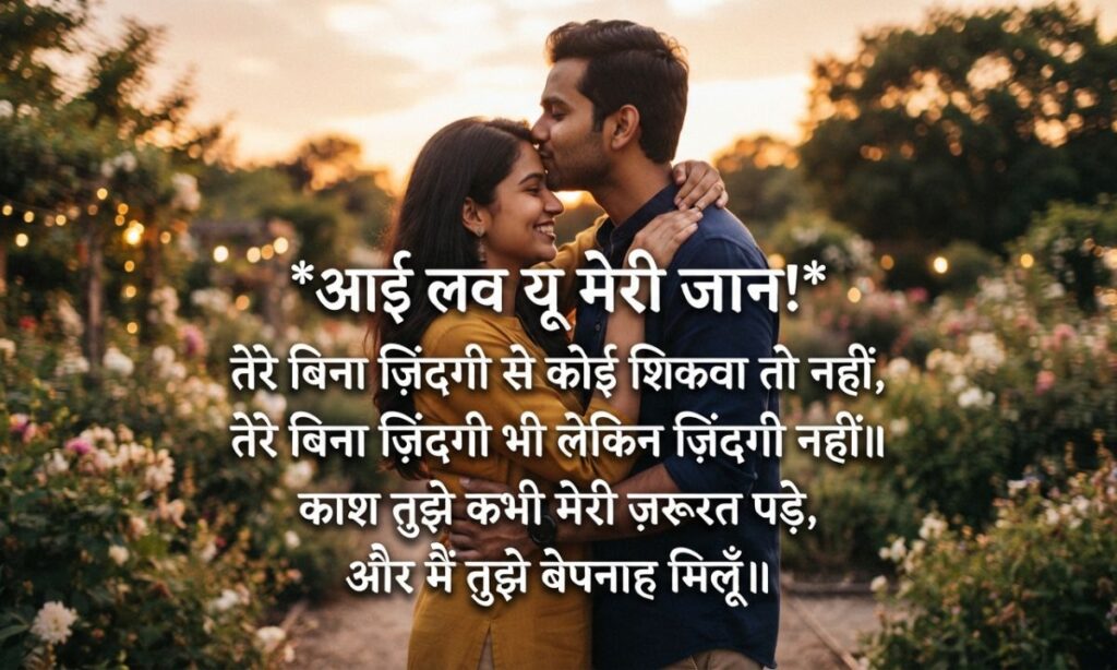 Shayari I Love You Jaan Hindi