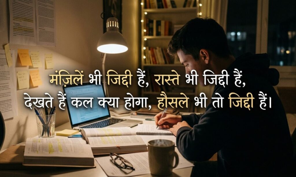Motivational Shayari Two Line in Study