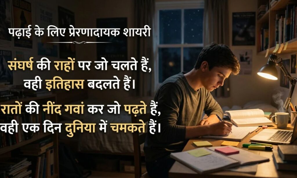 Motivational Shayari for Study in Hindi
