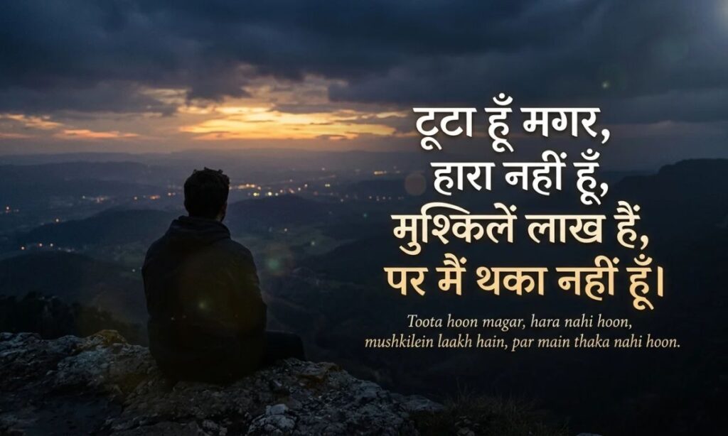 Sad Motivational Shayari Status