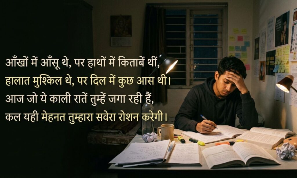Sad Motivational Shayari for Students in Hindi
