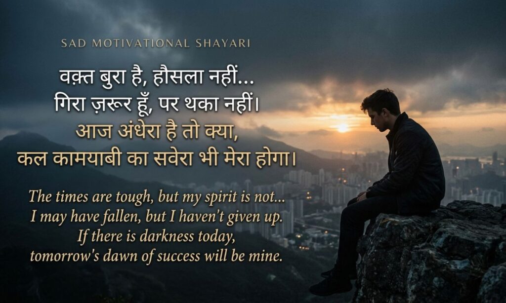 Sad Motivational Shayari for Success