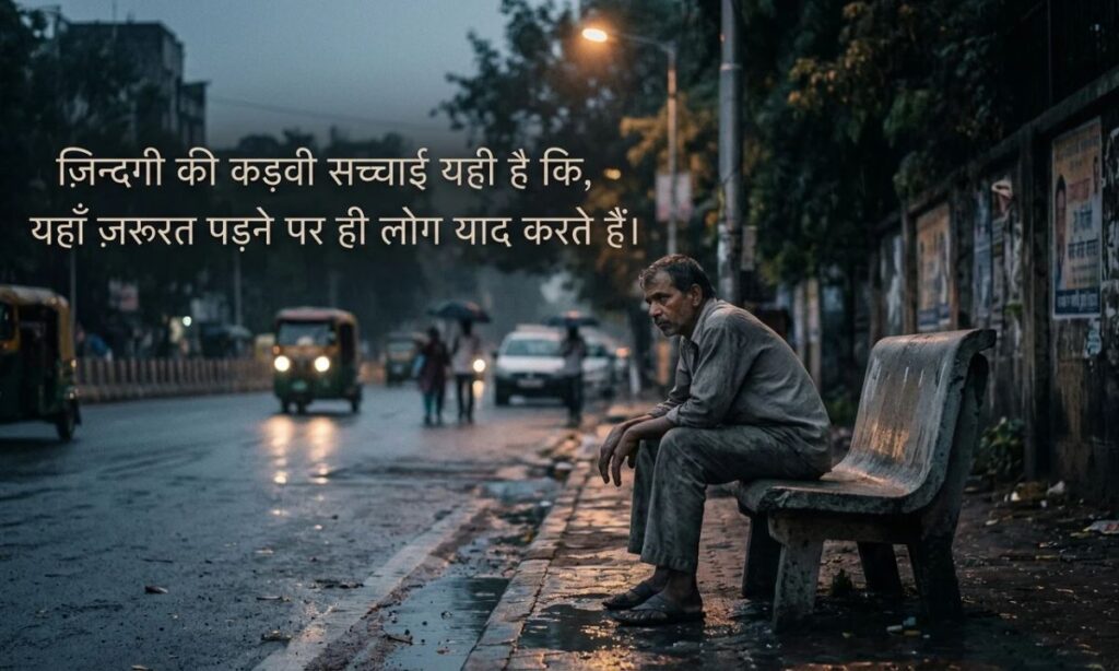 Sad reality life quotes in hindi