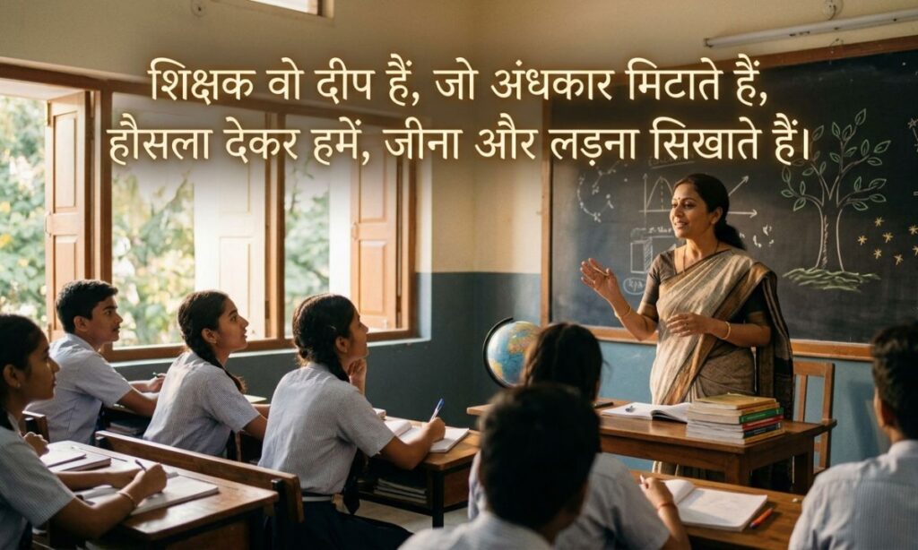 Short motivational shayari on teacher