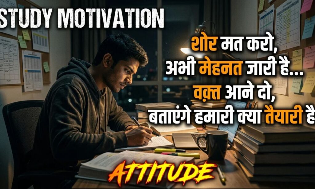 Study Motivation Shayari Attitude